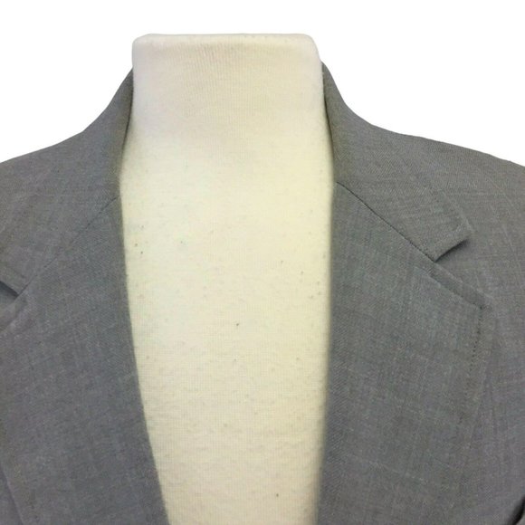 London Fog Suit Jacket Blazer Sports Coat Mens 40R Gray 5 Pocket - Picture 8 of 12